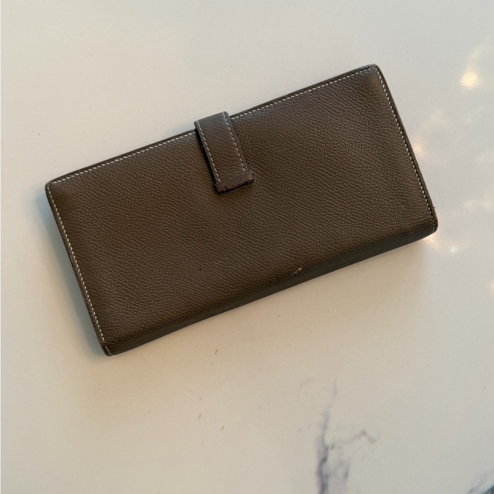 Authentic Hermes Bearn wallet in Etoupe palladium hardware - Picture 3 of 7